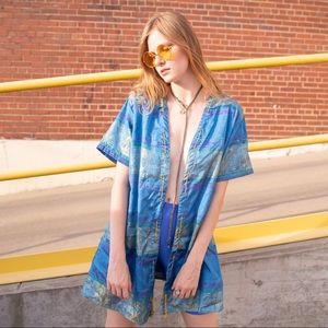 vintage blue kimono